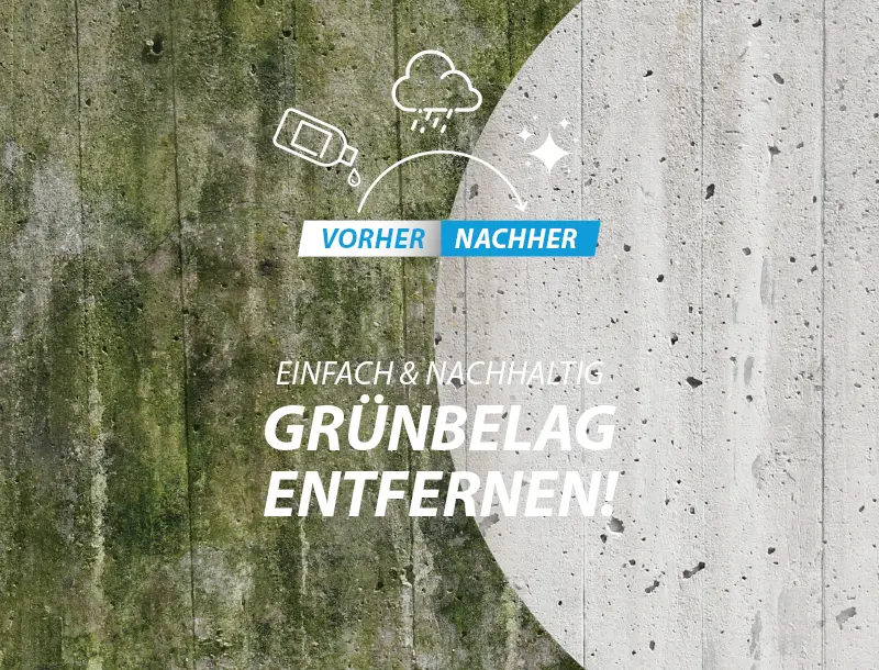 Grünbelag entfernen vorher-nachher mobil