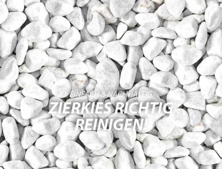 Zierkies richtig reinigen mobil
