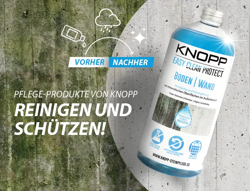 Knopp Steinpflege - reinigen und schützen mobil